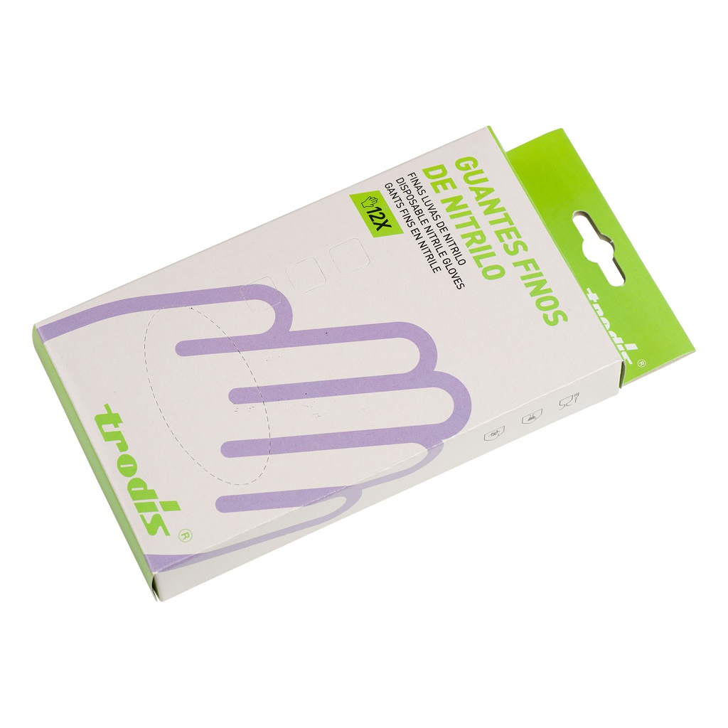 Estuche 12 guantes nitrilo azul M