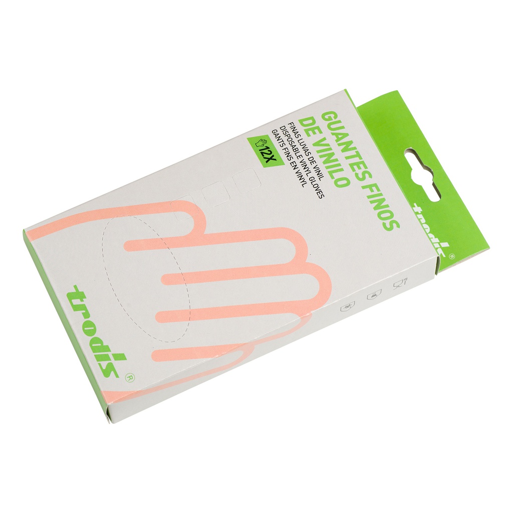 Estuche 12 guantes vinilo  XL