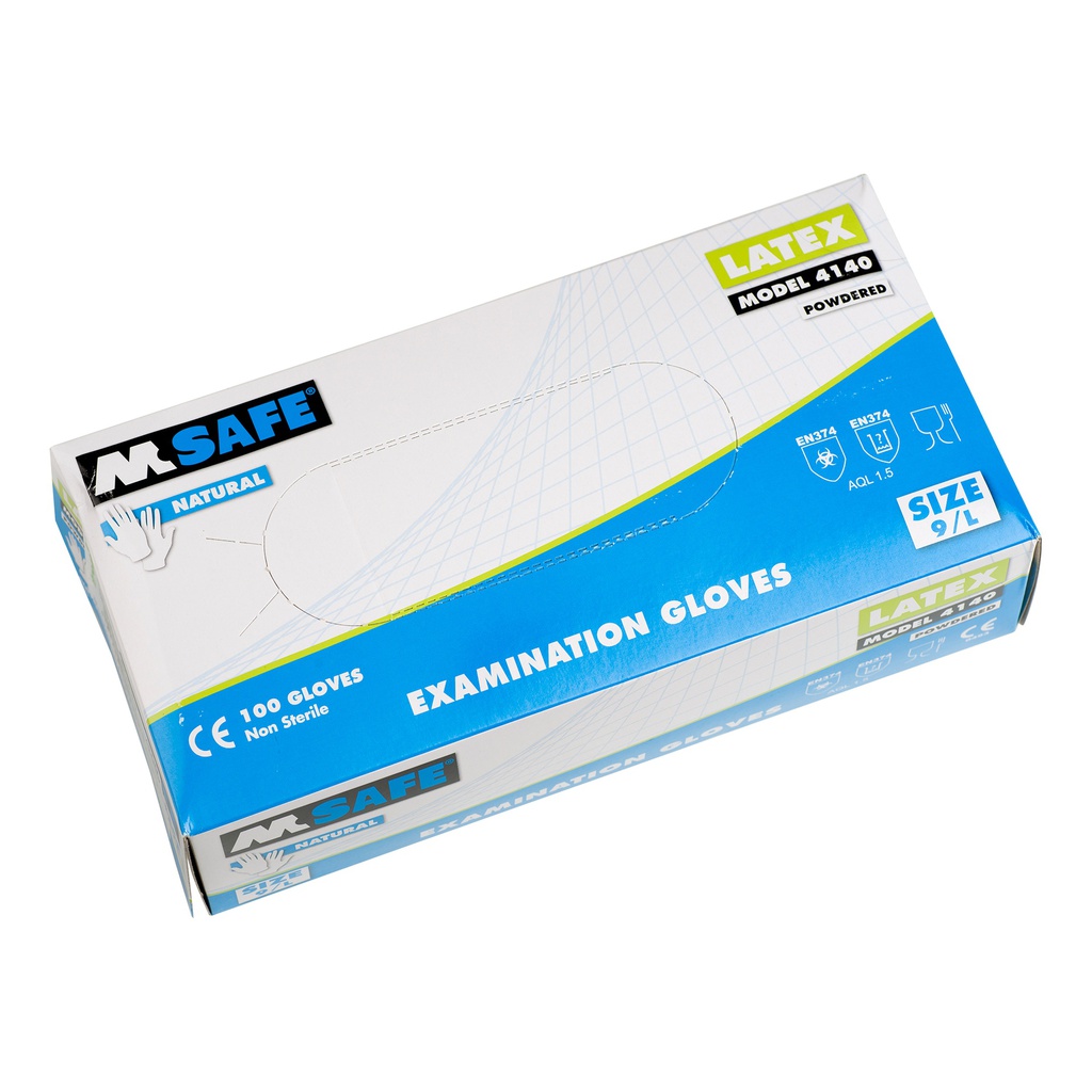 Estuche 100 guantes látex L