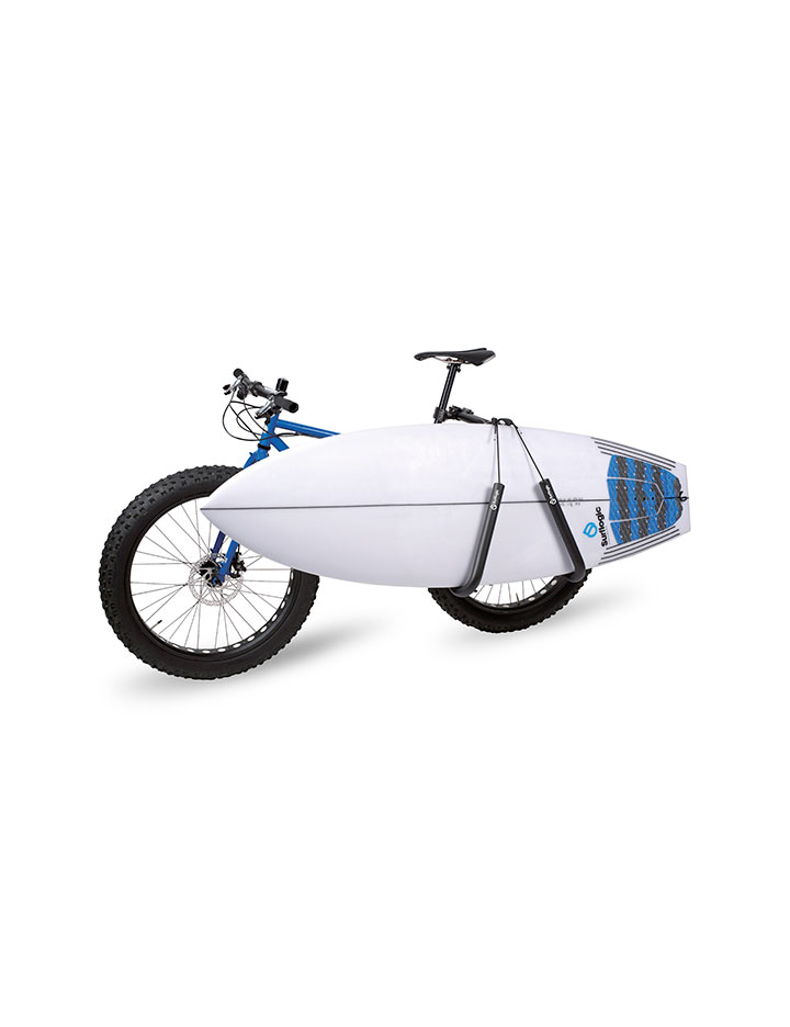 Surfboard bike rack