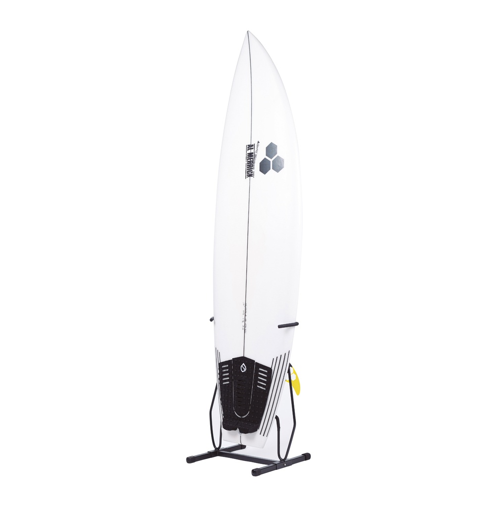 Soporte vertical para tabla de surf con apoyo para quillas