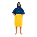 Poncho navy & yellow
