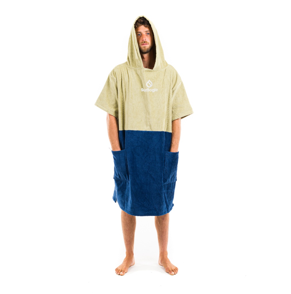 Poncho khaki & navy