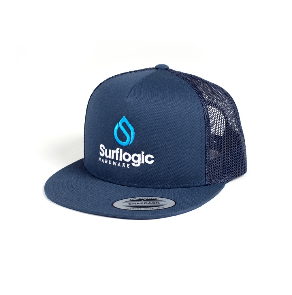 SFL flat trucker cap navy