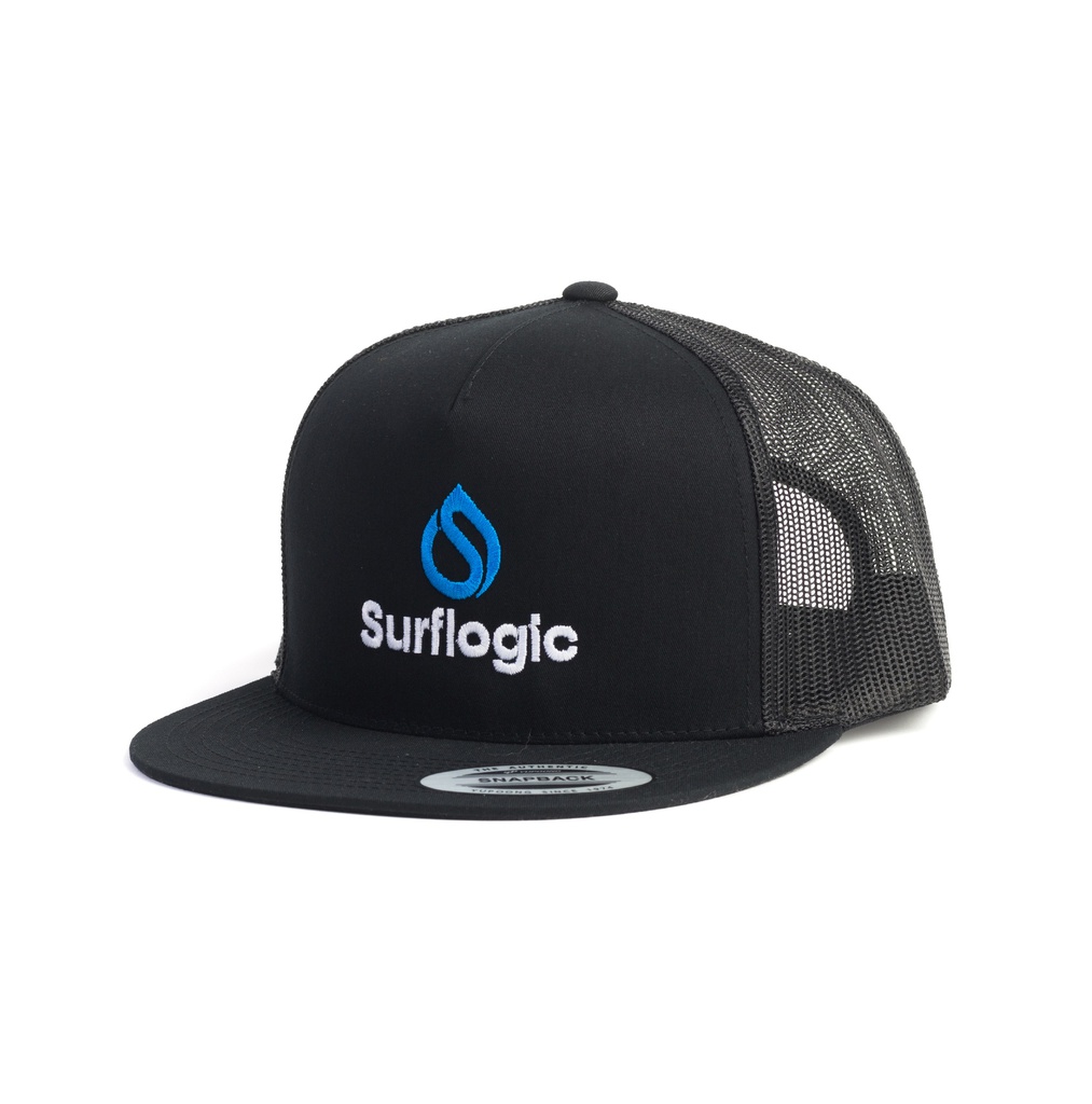 SFL flat trucker cap black