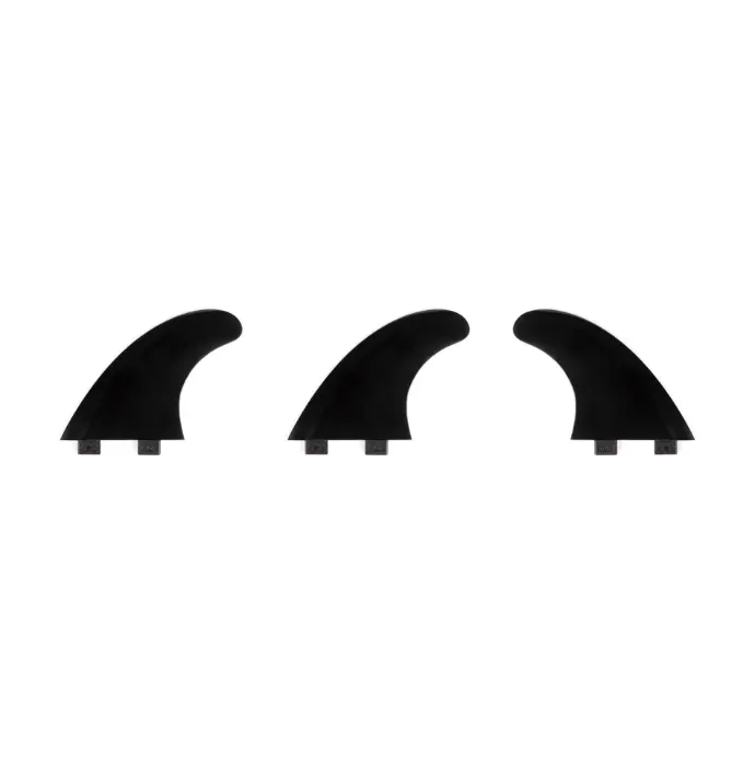 Thruster fin set Standard - Dual tab - Black