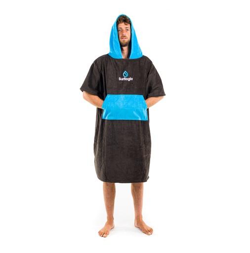 [59802] Poncho black & cyan