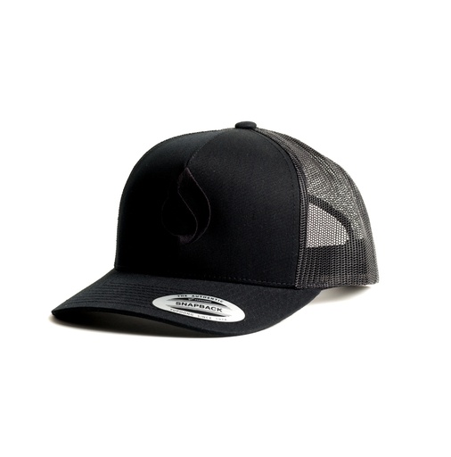 [59916] Drop curve trucker cap black