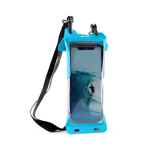 [80603] Pochette étanche téléphone bleu